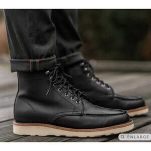 Thursday Boot Boots Mens 10.5 Diplomat Moc Toe Black Vibram Leather Workwear